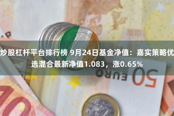 炒股杠杆平台排行榜 9月24日基金净值：嘉实策略优选混合最新净值1.083，涨0.65%