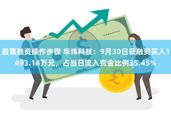 股票融资操作步骤 华纬科技：9月30日获融资买入1493.14万元，占当日流入资金比例35.45%