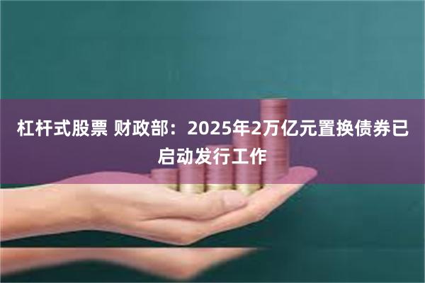 杠杆式股票 财政部：2025年2万亿元置换债券已启动发行工作